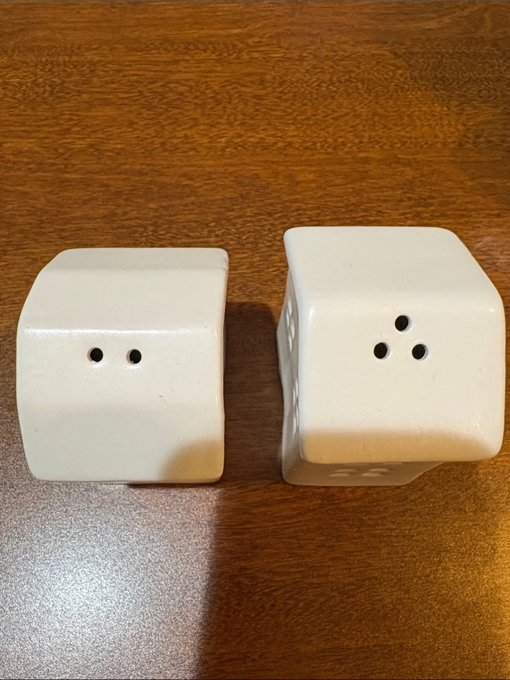 White Ceramic Farm House Salt and Pepper Shaker Set - Home Accents